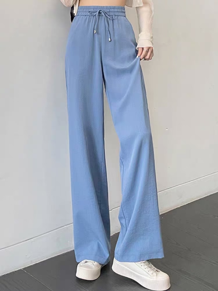 休闲阔腿裤女2025新款高端显瘦高腰垂感夏季薄款